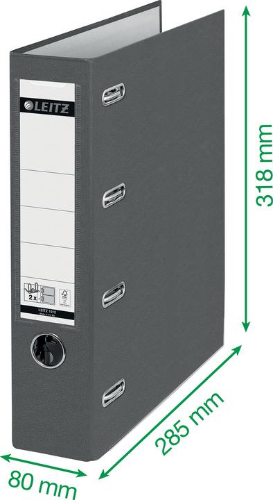 Actual product image Leitz Plastic double file with two mechanisms (A4, 75 mm, 1 Piece)