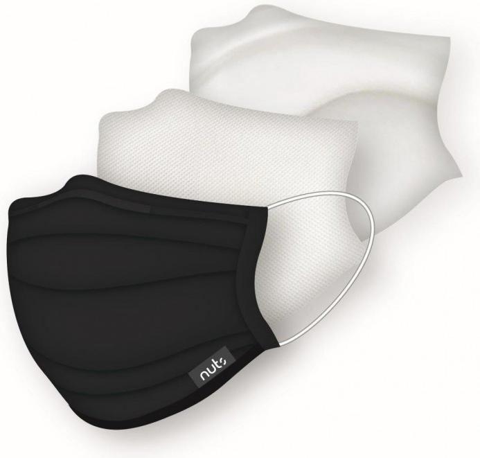 Image du produit Nuts Masque textile Viroblock noir de HEIQ (1 x)