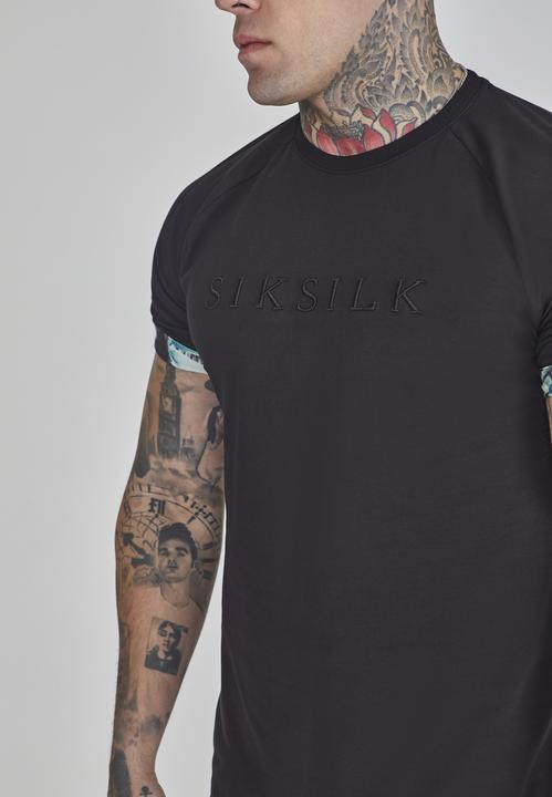 Immagine prodotto Siksilk Maglietta Roll Sleeve in nero (S)