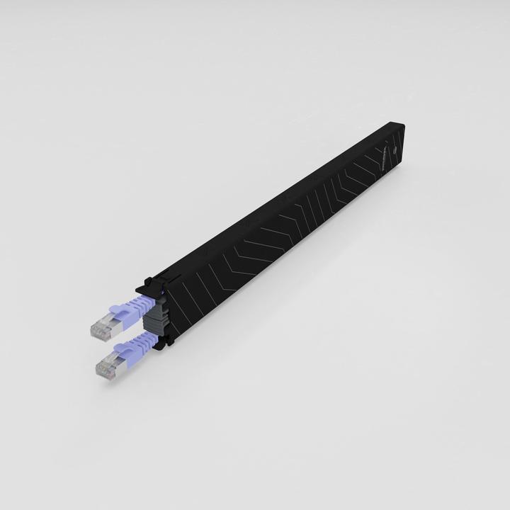 Produktbild PATCHBOX one / Cassette / 8RU / Cat 6A, UTP, 0.8 m, Violett (UTP, CAT6a, 0.80 m)
