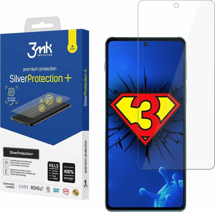 Produktbild 3MK Silver Protect+ Motorola Edge 20 Pro Folia Antymikrobowa montowana na mokro (1 Stück, Motorola Edge 20 Pro)