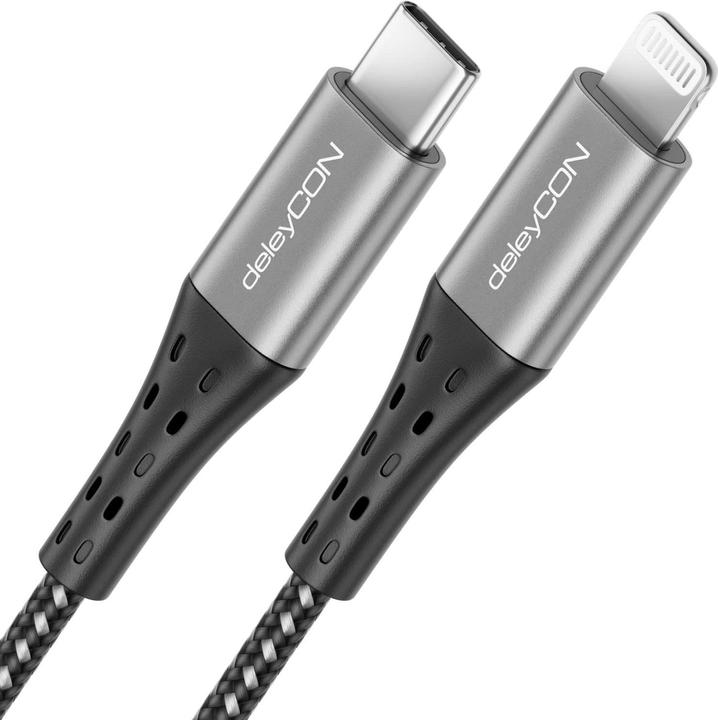 Image du produit deleyCON Câble USB 2.0 USB C - Lightning 0,15 m (0.15 m, USB 2.0)