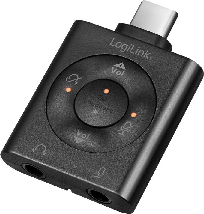 Actual product image LogiLink Audio Adapter 1xUSB-C -> /F, virt.7.1 (USB-C)