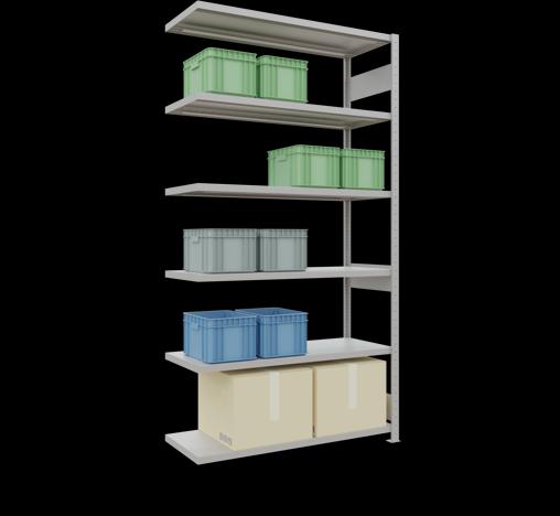Actual product image Schulte Lagertechnik MULTIplus250 boltless add-on bay system with length bolts