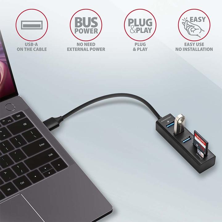 Actual product image Axagon Hma-Cr3a (USB-C, 3 Ports)
