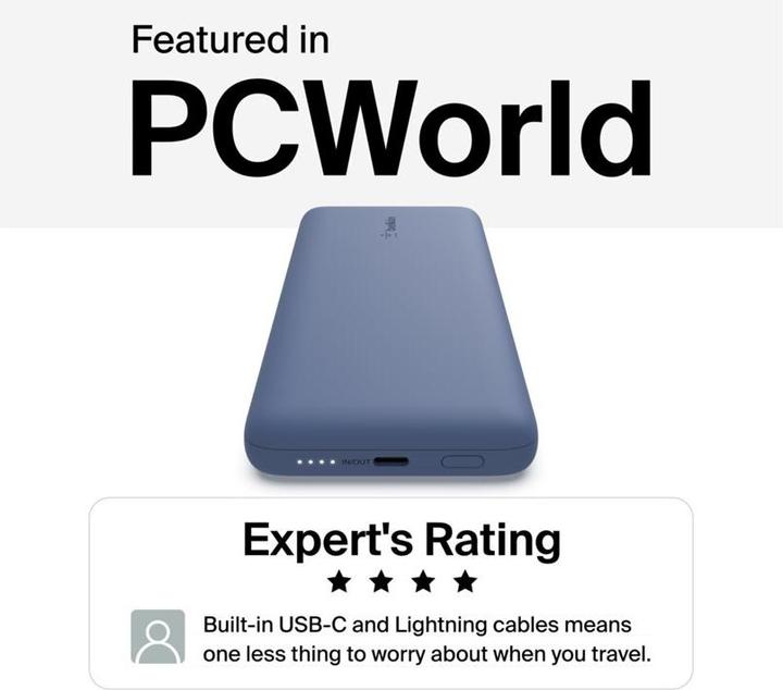 Actual product image Belkin Boost Charge (10000 mAh, 18 W, 37 Wh)
