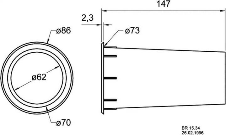 Actual product image Visaton Bass reflex tube