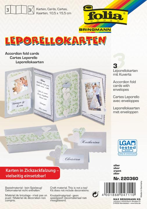 Actual product image Folia Leporello cards 300g/m2 (3 pcs.)