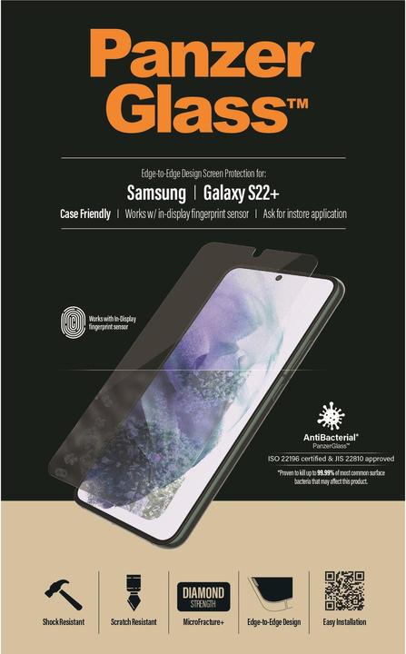 Actual product image PanzerGlass Case Friendly (1 Piece, Samsung Galaxy S22+)