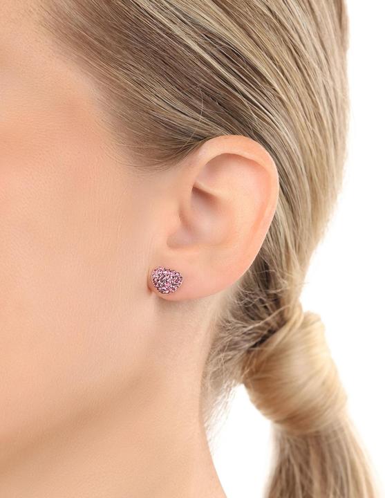 Produktbild Amor Ohrschmuck für Damen, 925 Sterling Silber, Kristall synth. | Herz (Silber 925)