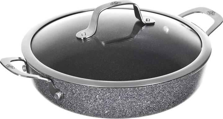 Actual product image Ballarini Salina Granitium serving pan with lid, 28 cm (28 cm, Saucepan, Aluminium, Stainless steel)
