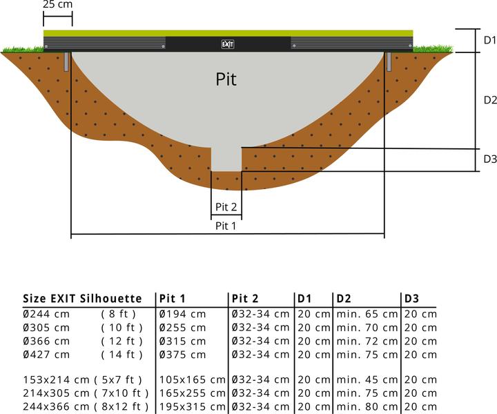 Immagine prodotto Exit Silhouette Ground Rect con rete di sicurezza (244 cm)