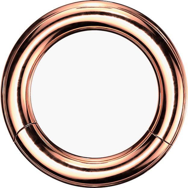 Actual product image Star Piercing Segment ring hinged rose gold (without brass, Surgical steel 316L)