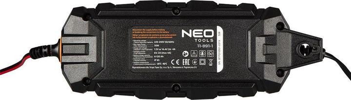 Actual product image Neo Automatic charger 4A/70W 3-120Ah for acid / AGM / GEL batteries