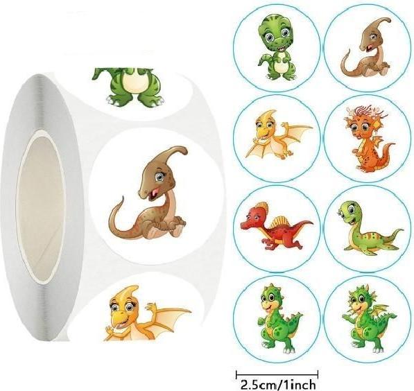 Produktbild MU Classic 500er selbstklebende Sticker-Rolle mit Motiv Dinosaurier Babys