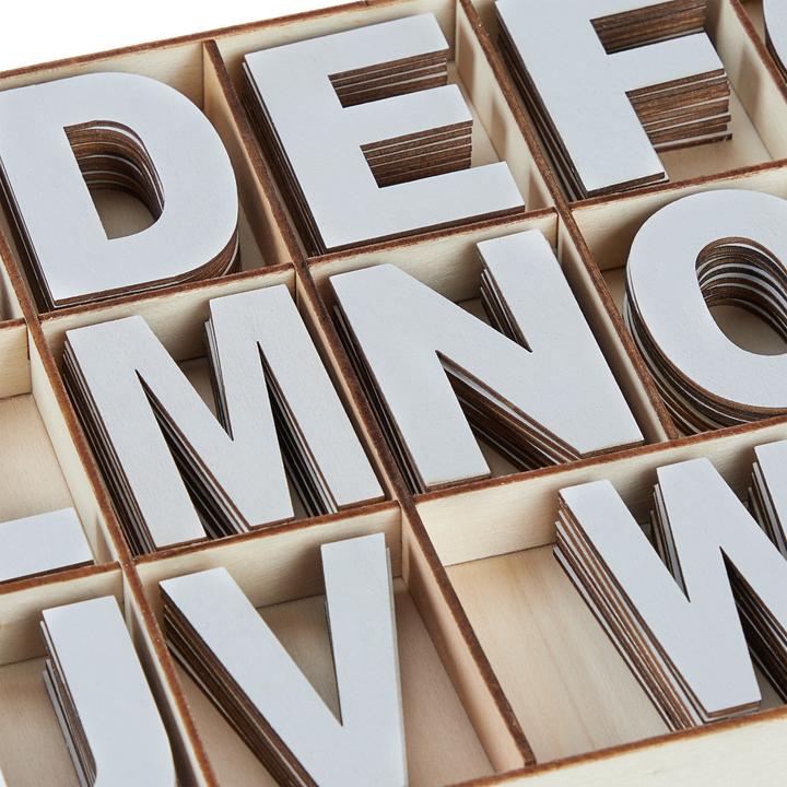 Actual product image Relaxdays 208 pcs. wooden letters