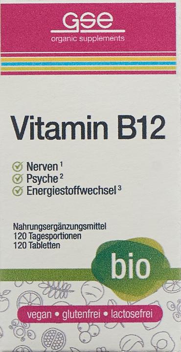 Image du produit GSE Vitamine B12 Compact bio cpr (120 pièce(s), Cachets, 123 g)