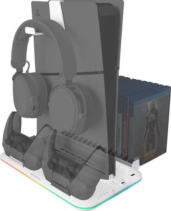 Actual product image Mars Gaming Support Multifonction Mps5-B2 RGB Pour Ps5 (Blanc)