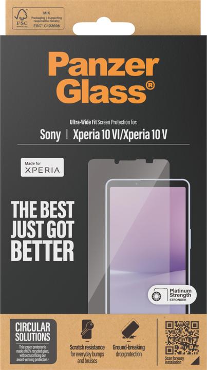 Produktbild PanzerGlass Screen Protector Sony Xperia 10 VI / UWF (1 Stück, Sony Xperia 10 VI)