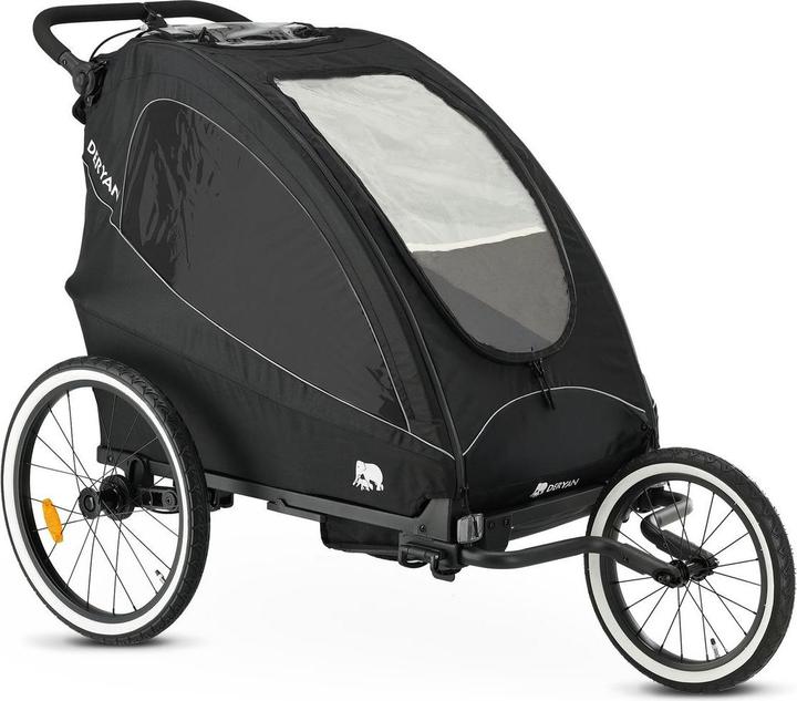 Actual product image Deryan 3in1 Fahrradanhänger für 2 Kinder