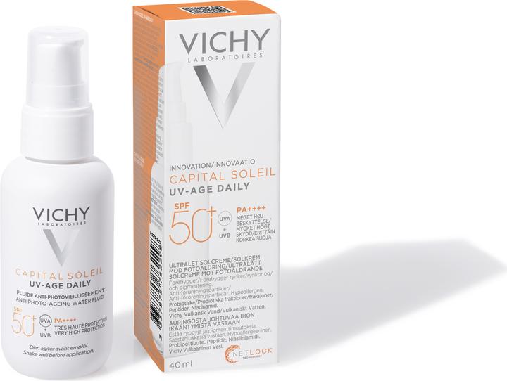 Image du produit Vichy Capital Soleil fluide UV-AGE 40ml (Crème solaire visage, SPF 50+, 40 ml, 65 g)