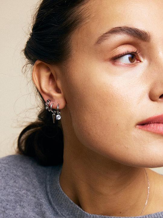 Produktbild Edblad Ohrringe PEAK HOOPS ICON ONE HEART Steel (Metall)