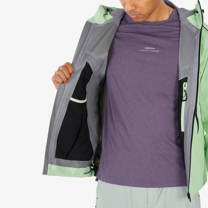 Image du produit Quechua Veste de randonnée homme imperméable légère - MH500 vert clair (44)