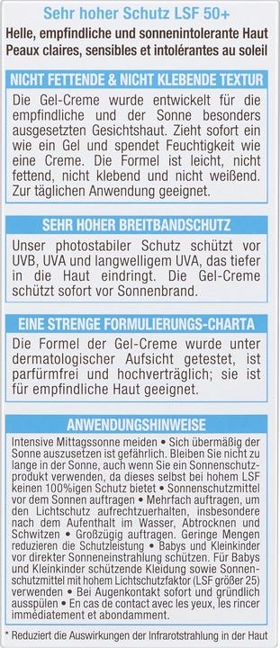 Actual product image Garnier Ambre Solaire (Sun cream face, SPF 50+, 50 ml, 73 g)