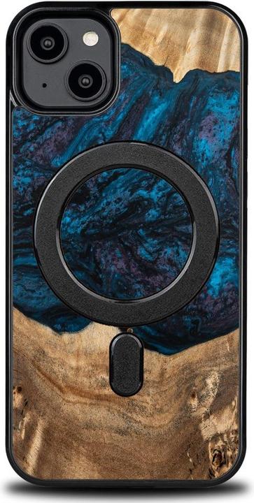 Produktbild Bewood Holz- und Harzhülle für iPhone 15 Plus MagSafe Unique Neptun – Marineblau und Schwarz (Apple iPhone 15 Plus)