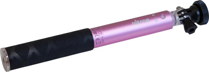Produktbild Ultron selfie Alu 80 pink Aluminium selfie stick mit separatem Bluetooth Ausloeser