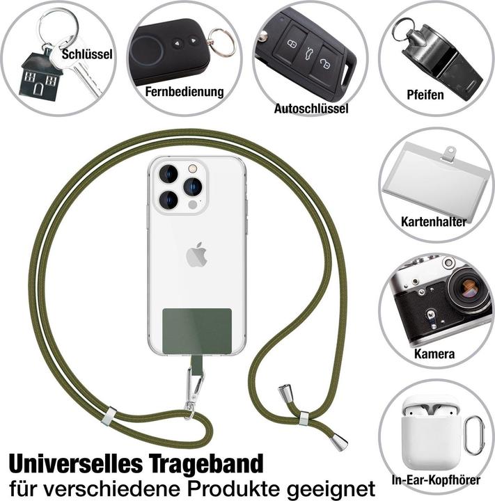 Image du produit Nalia Chaîne universelle pour téléphone portable à porter autour du cou avec pad