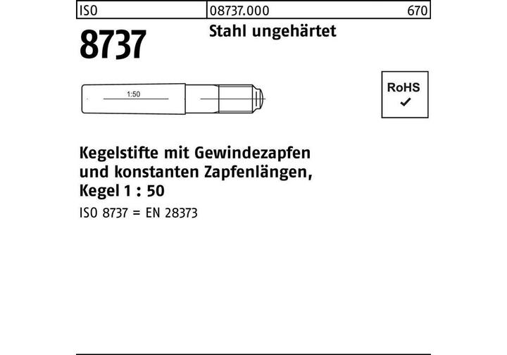 Immagine prodotto ISO 8737 con perno filettato