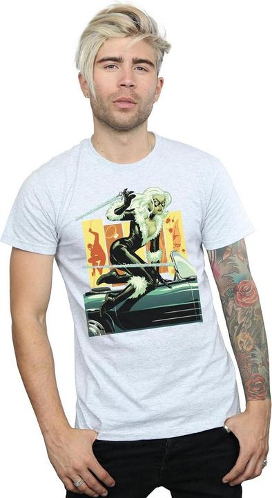 Actual product image Mens Black Cat Car T-Shirt (XL)