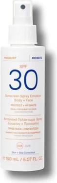 Produktbild Korres Yoghurt Sunscreen Body & Face Spray Spf30 - 150 Ml (Sonnenspray, SPF 30, 150 ml)