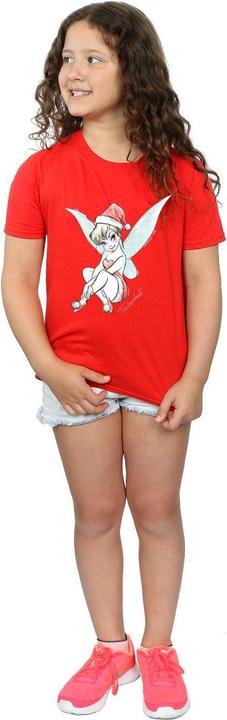 Actual product image Disney Girls Tinkerbell Christmas Fairy Cotton T-Shirt (140, 146)