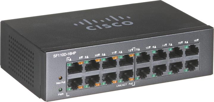 Actual product image Cisco SF110D-16HP: 16 port switch (16 ports)