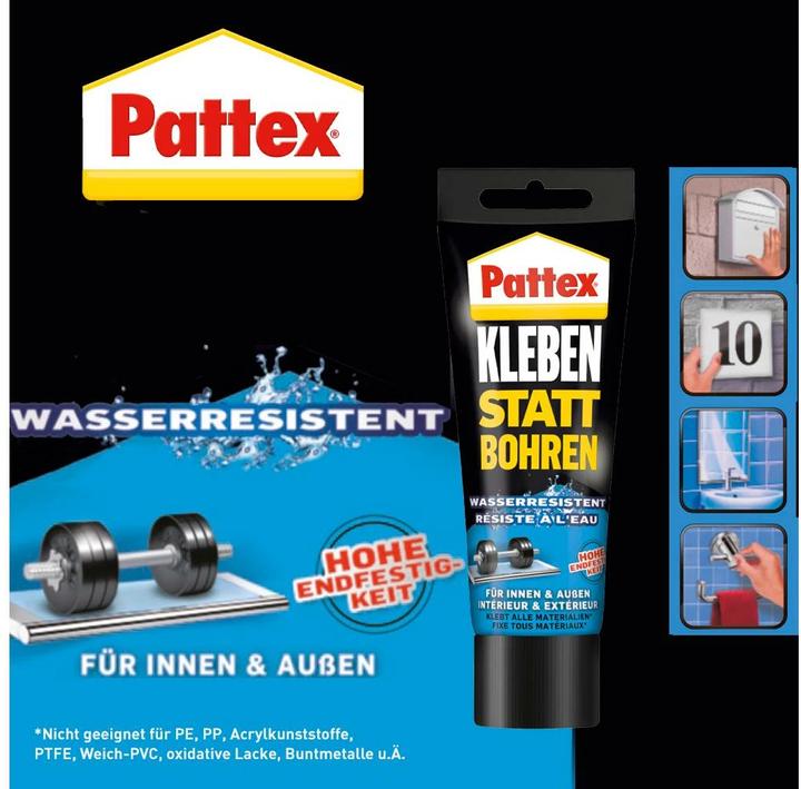 Actual product image Pattex Bonding instead of drilling Water-resistant (340 g)