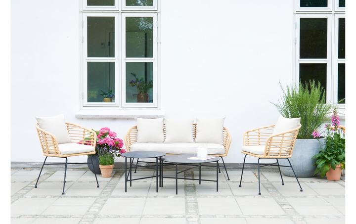 Produktbild Schou Loungesofa Kaja, 2 Sitzplätze, Schwarz/Nature