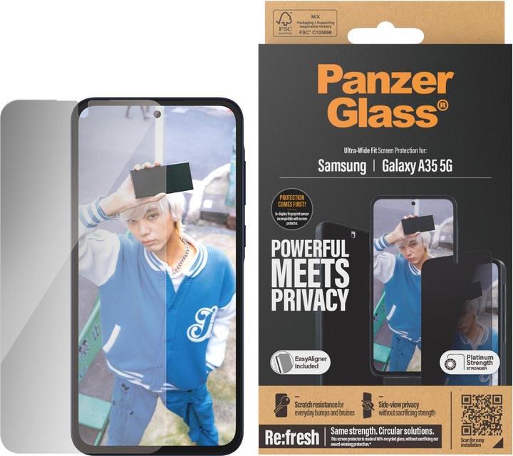 Actual product image PanzerGlass Privacy (1 Piece, Samsung Galaxy A35)