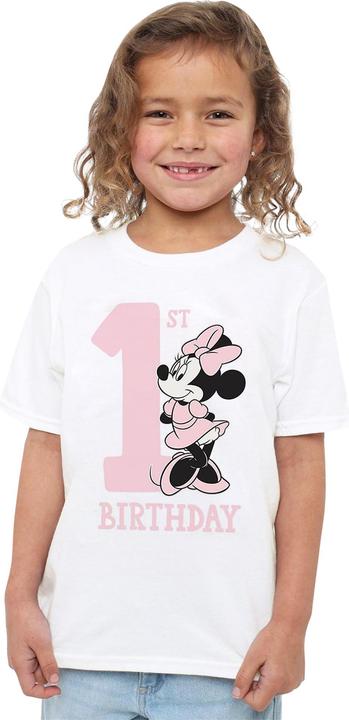 Actual product image Disney Childrens/Kids Minnie Mouse 1st Birthday T-Shirt (140)