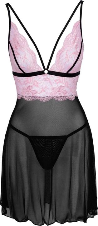 Produktbild Cottelli Collection Babydoll schwarz/rosa (XL)