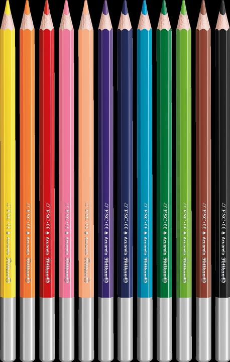 Image du produit Pelikan Crayons de couleur Aquarelle (Orange, Jaune, Couleur de peau, Violet, Vert foncé, Pink, Noir, Rouge, Vert clair, Marron, Bleu foncé, Bleu clair, 12 x)
