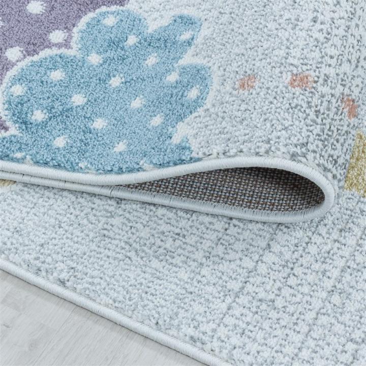 Actual product image Paco Home Children's rug Colourful clouds Stars Soft (160 x 230 cm)