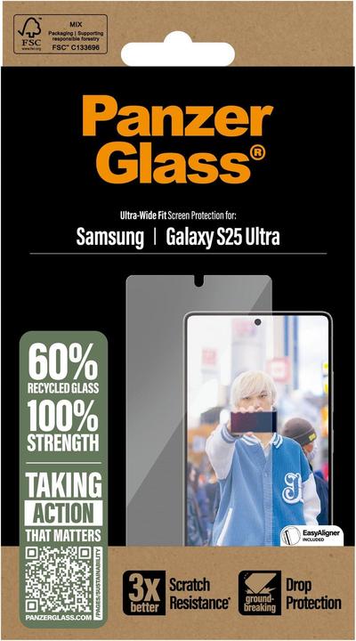 Immagine prodotto PanzerGlass Vestibilità ultra ampia (1 Pezzo/i, Samsung Galaxy S25 Ultra)