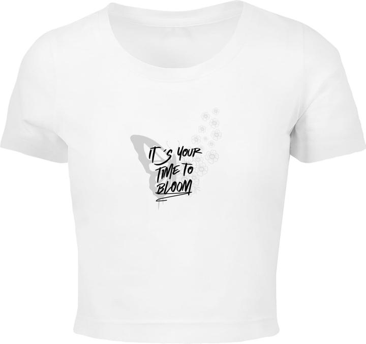 Actual product image Merchcode Ladies It's Your Time To Bloom Cropped Tee - 191035 (S)