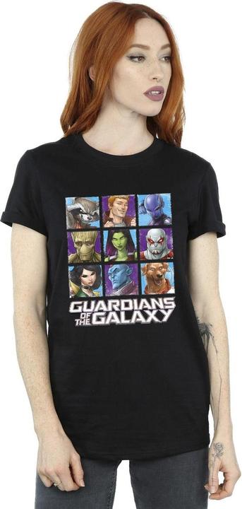 Immagine prodotto Guardians of the Galaxy Character Squares Maglietta Ampia Donna (L)