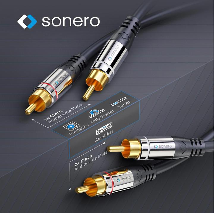 Image du produit Sonero Câble audio cinch - cinch 3 m (3 m, RCA)