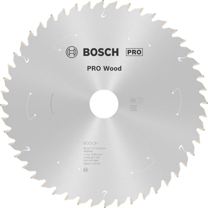 Productafbeelding Bosch Professional Zubehör Cirkelzaagblad Standaard voor hout, 216 x 1,7/1,2 x 30, 48 tanden