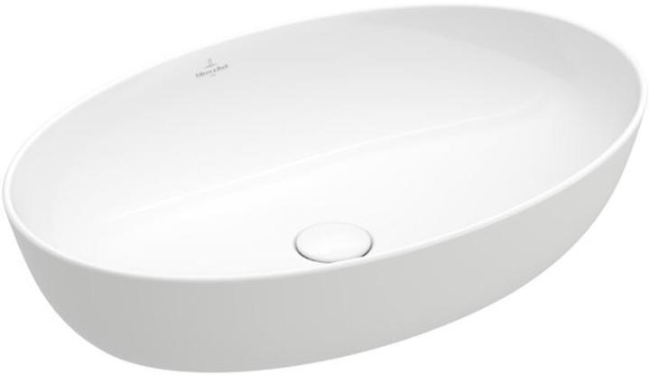 Produktbild Villeroy & Boch Aufsatzwaschbecken Artis 61 cm oval weiss/coal black 419861BCT8 (410 mm, 610 mm)
