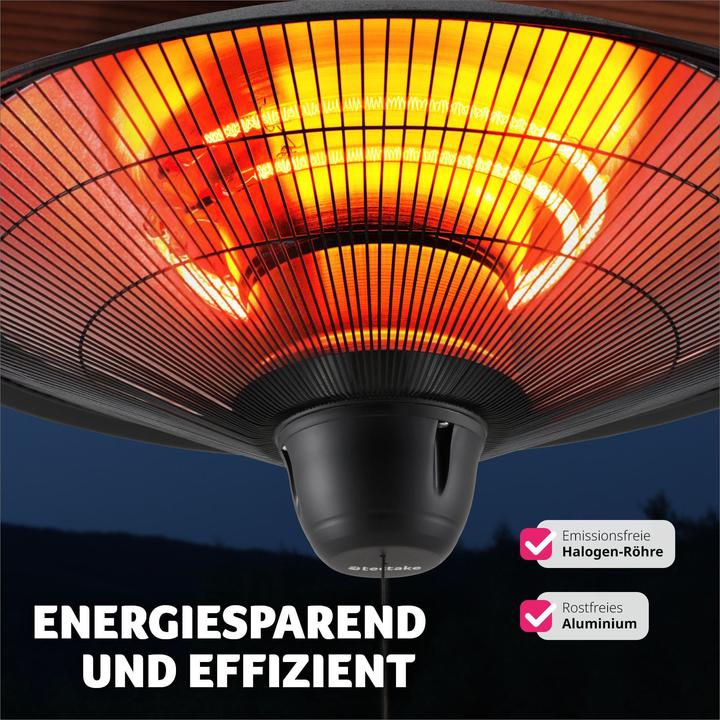 Image du produit tectake Radiateur infrarouge Solaris Orbit 2500W, boîtier en aluminium (2500 W)